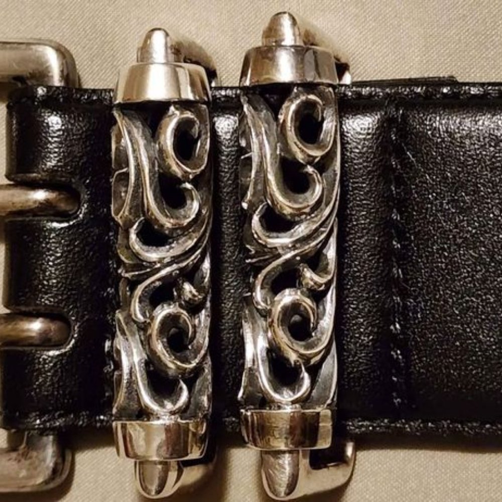 Custume Chrome Hearts Style Sterling Silver Buckle Belts